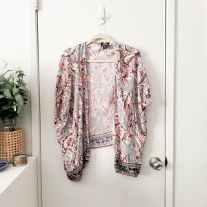 ANGIE Bohemian Boho Floral Kimono Cover Up Size Small